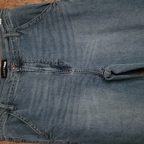 Fashion Nova Blue Flare & Wide Leg Jeans - Picture 5 of 9